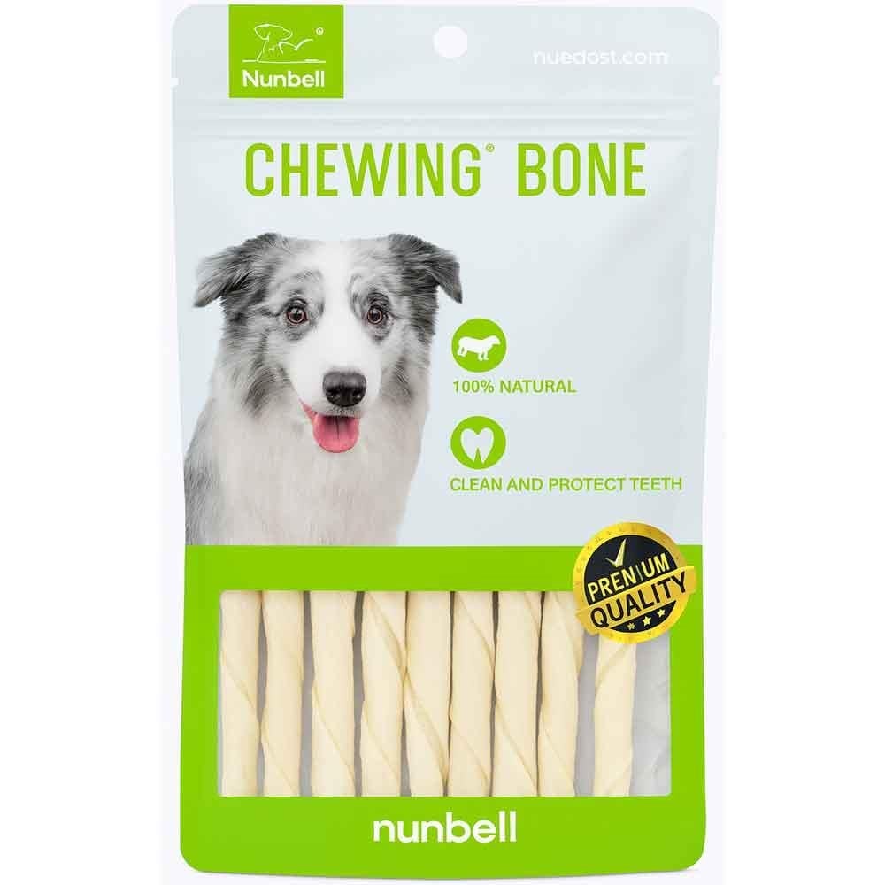 Nunbell Köpek Ödülü Beyaz Burgu Çubuk 12 Cm 6 Gr 25’li